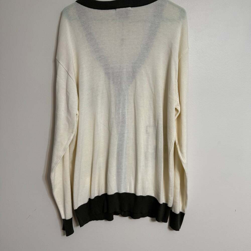 NWT Bare Fox 26 Varsity V-neck Cardigan Sweater XXL Button Up Retro - Picture 2 of 5